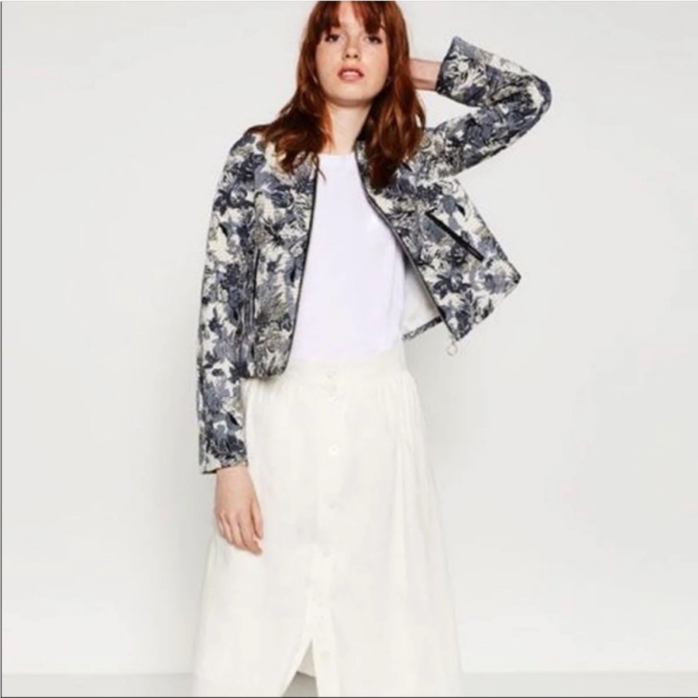 Zara Floral Tapestry Bomber Jacket - Picture 5 of 5